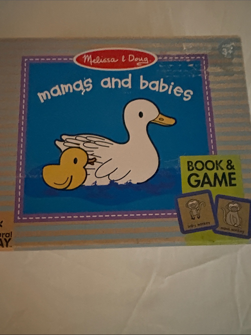 Melissa & Doug Mamas and Babies Book & Game - Blue, White, Yellow